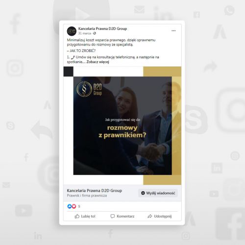 Media społecznościowe - Firma Prawnicza